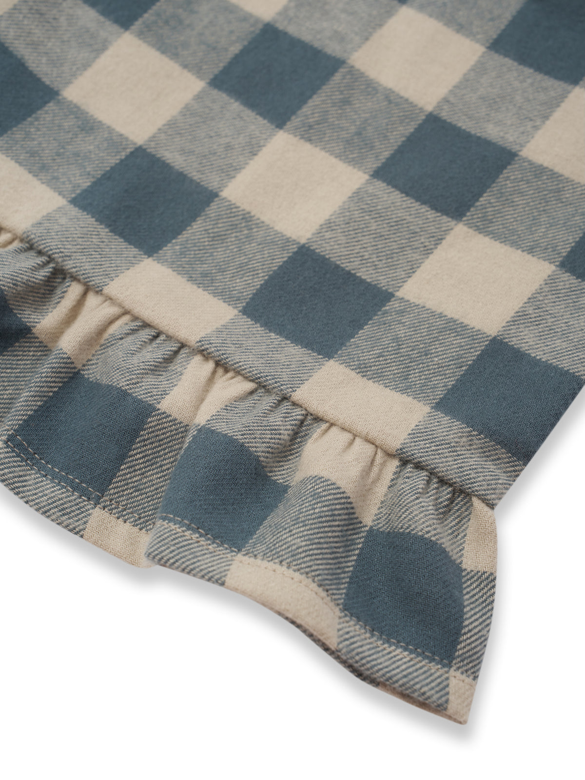 <Organic zoo> Fog Blue Gingham Frill Culotte
