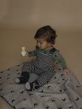 Gallery viewerに画像を読み込む, <Organic zoo> Charcoal Stripes Wool Salopettes
