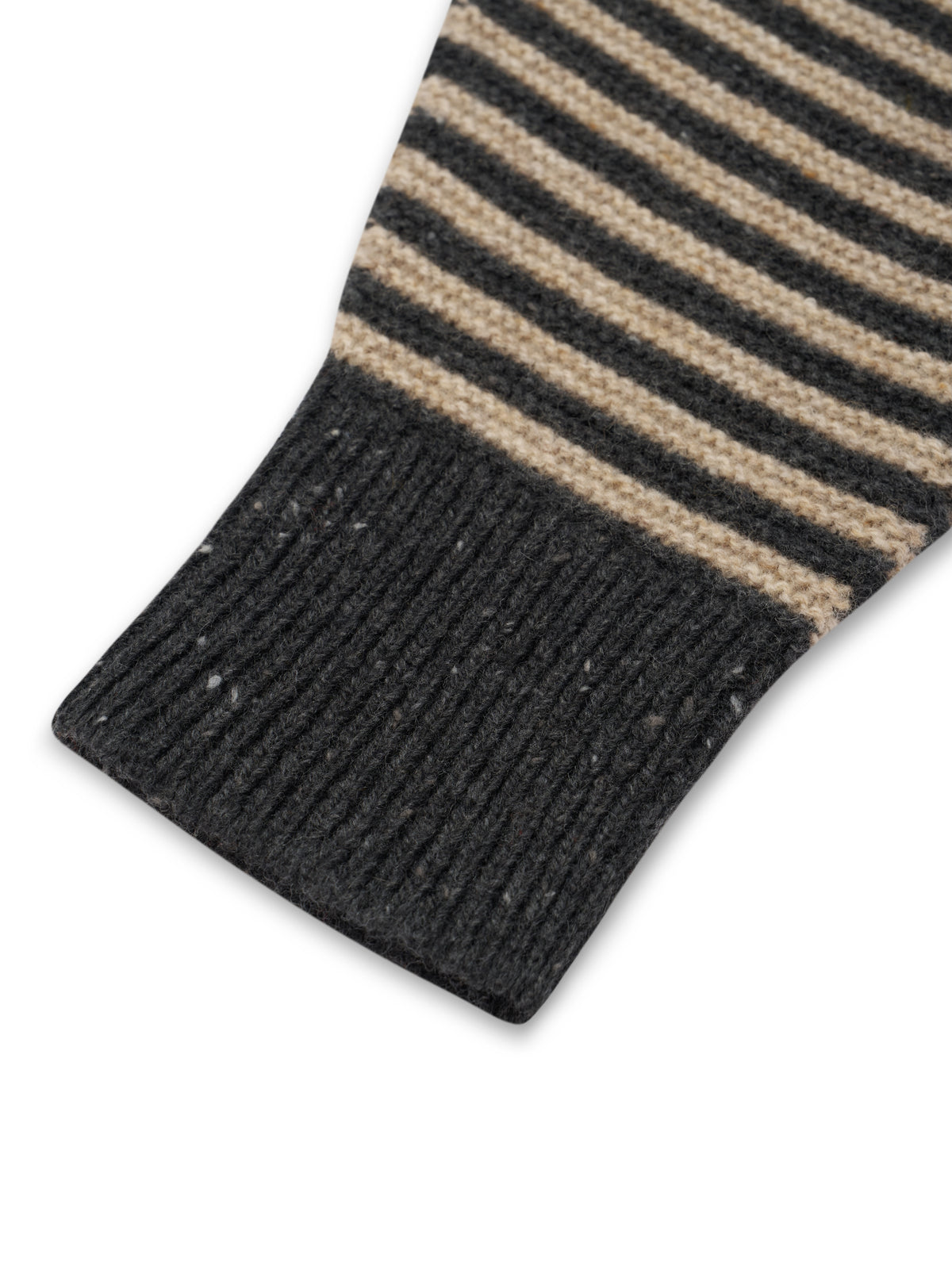 <Organic zoo> Charcoal Stripes Wool Salopettes