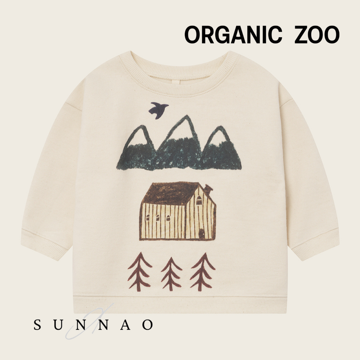 <Organic zoo> Cabin Adventure Sweatshirt Undyed
