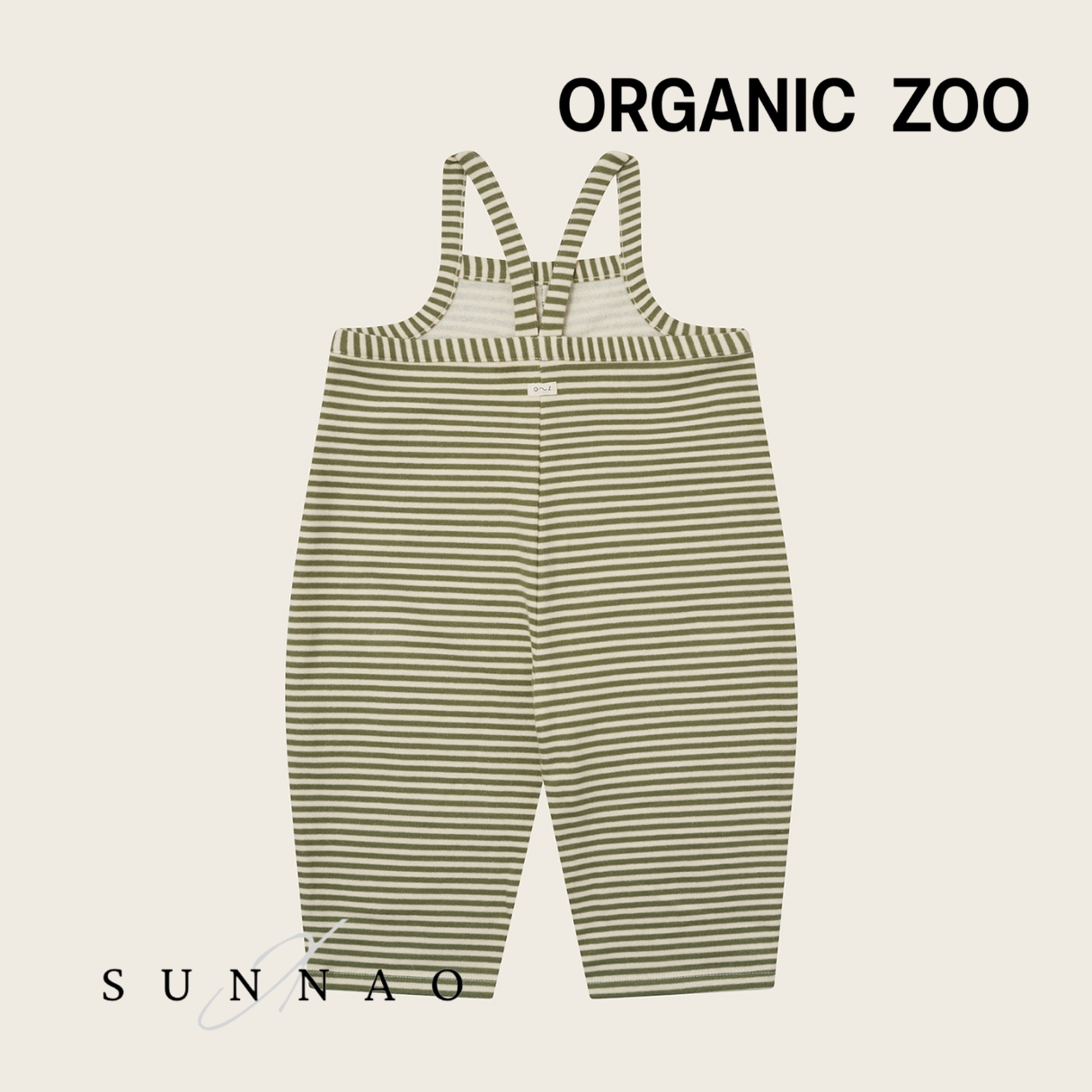 <Organic zoo> Fern Stripes Dungarees　