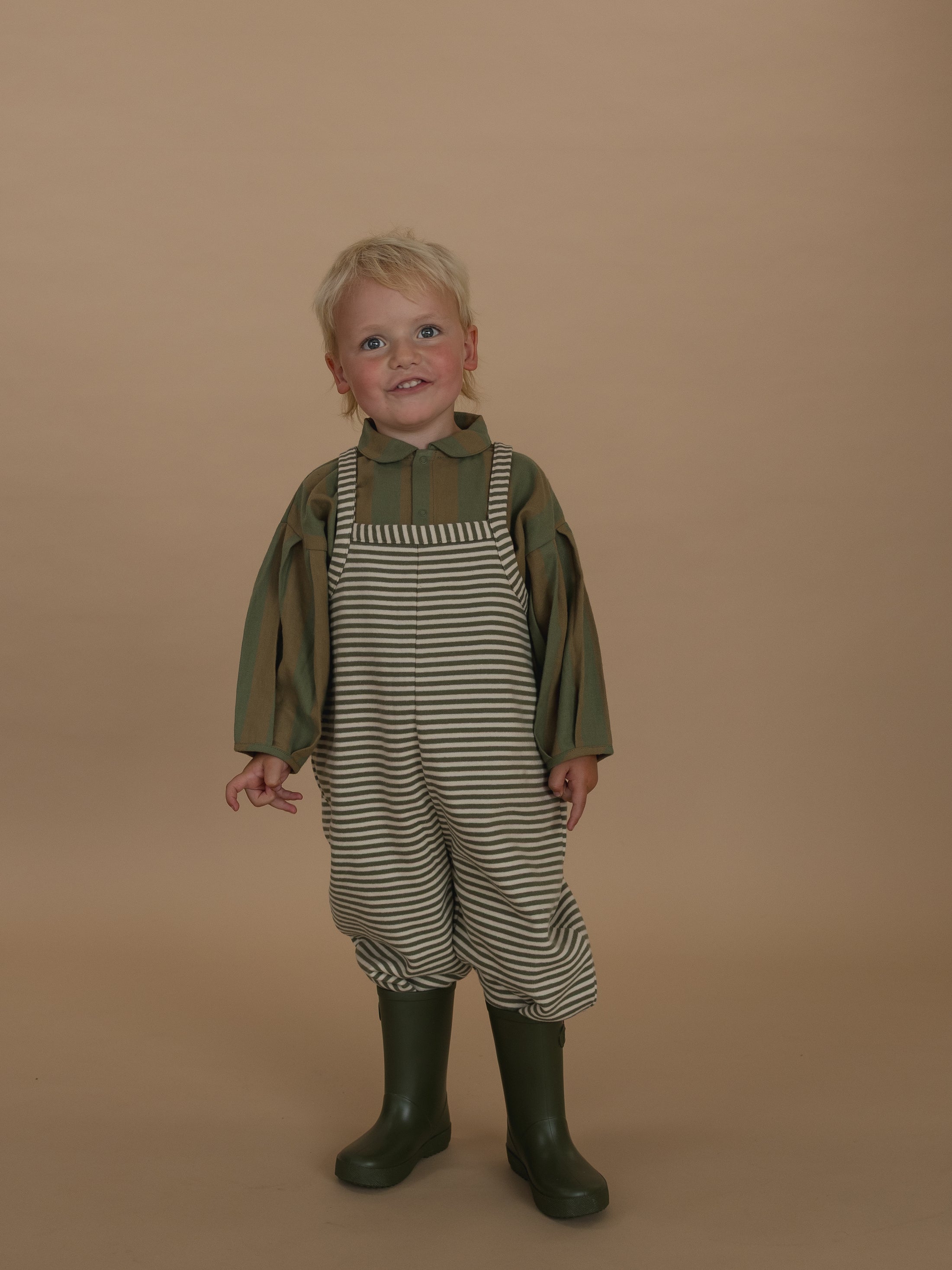 <Organic zoo> Fern Stripes Dungarees　