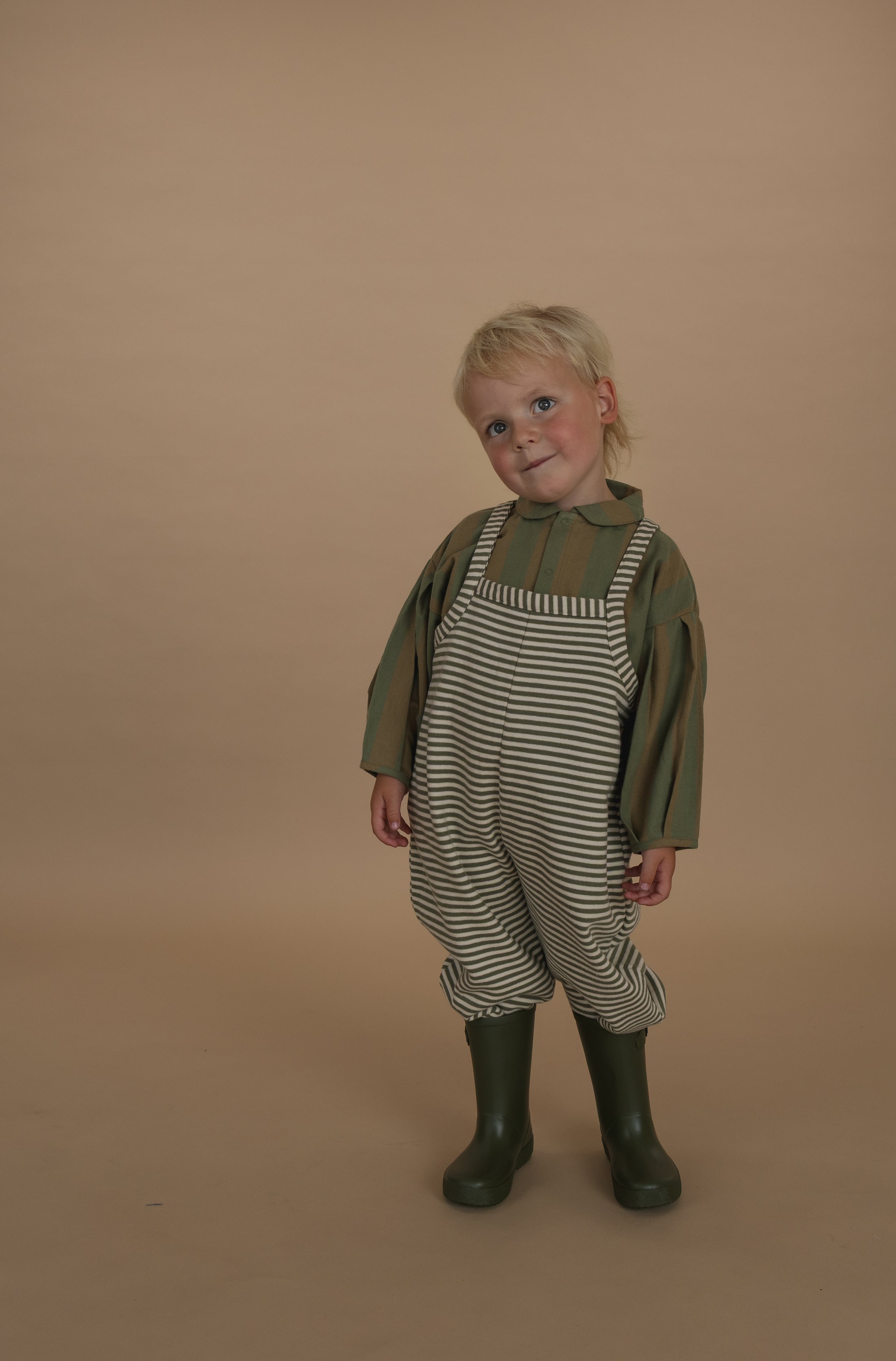<Organic zoo> Fern Stripes Dungarees　