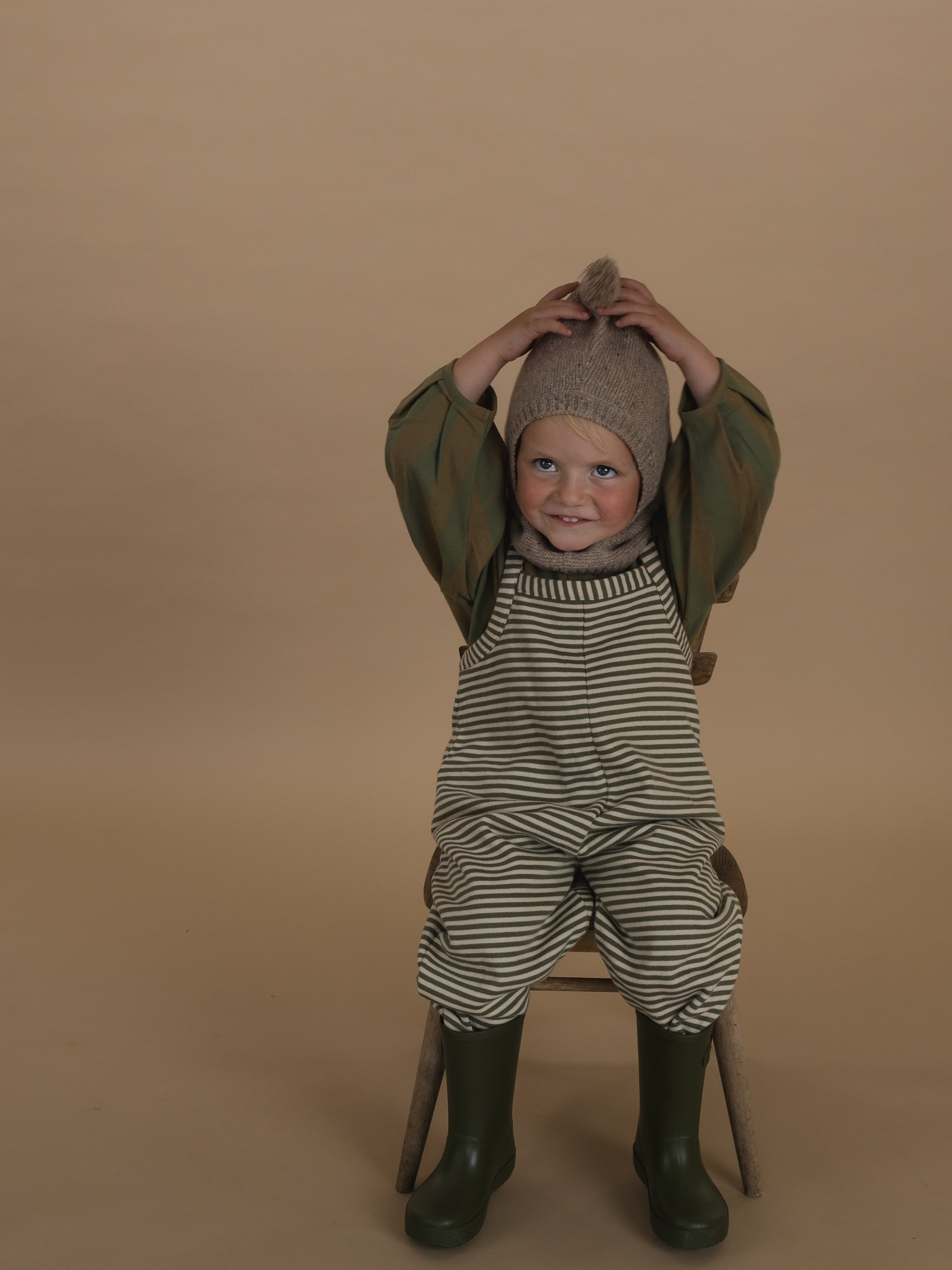 <Organic zoo> Fern Stripes Dungarees　