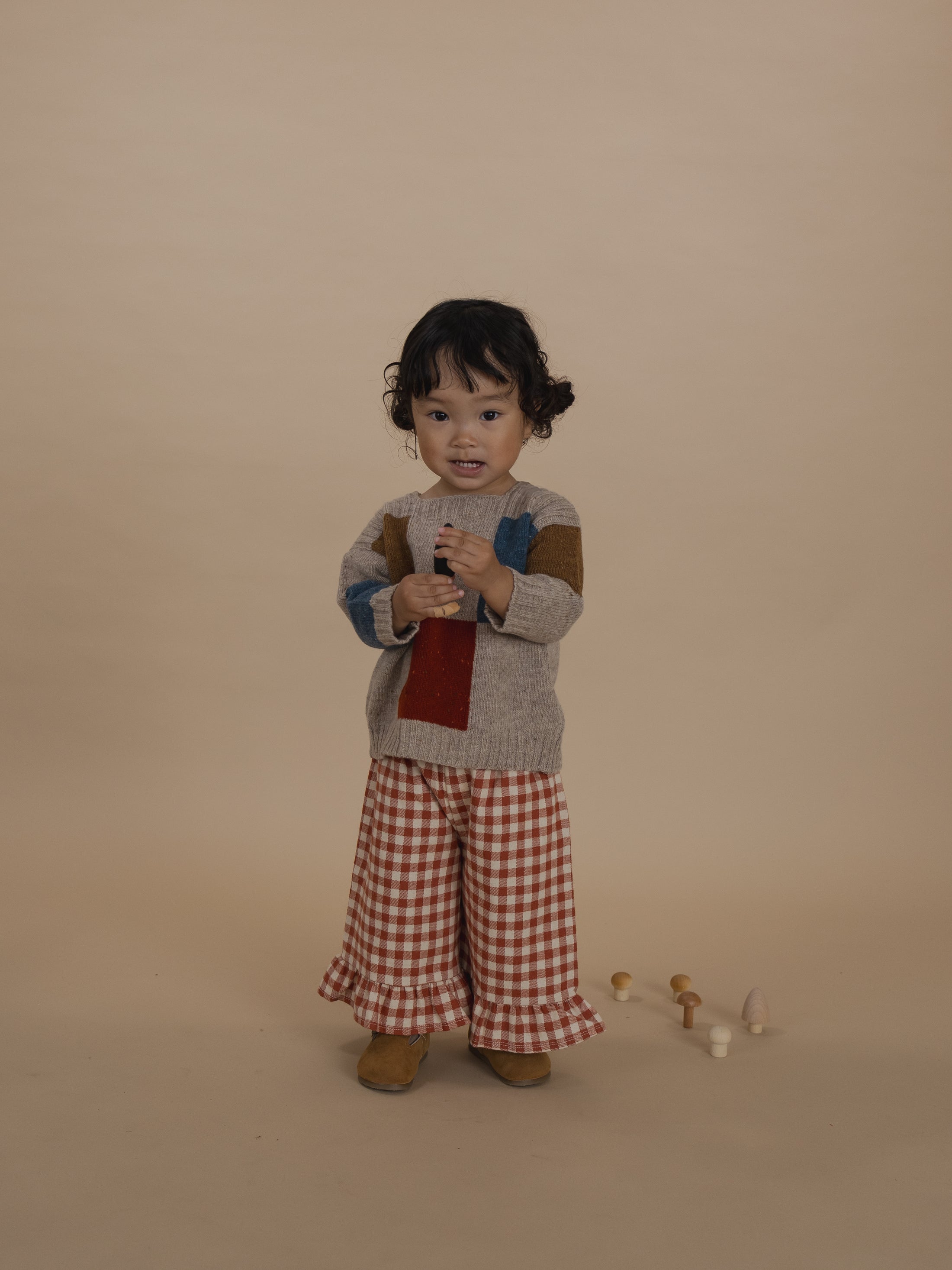 <Organic zoo> Paprika Gingham Frill Culottes　
