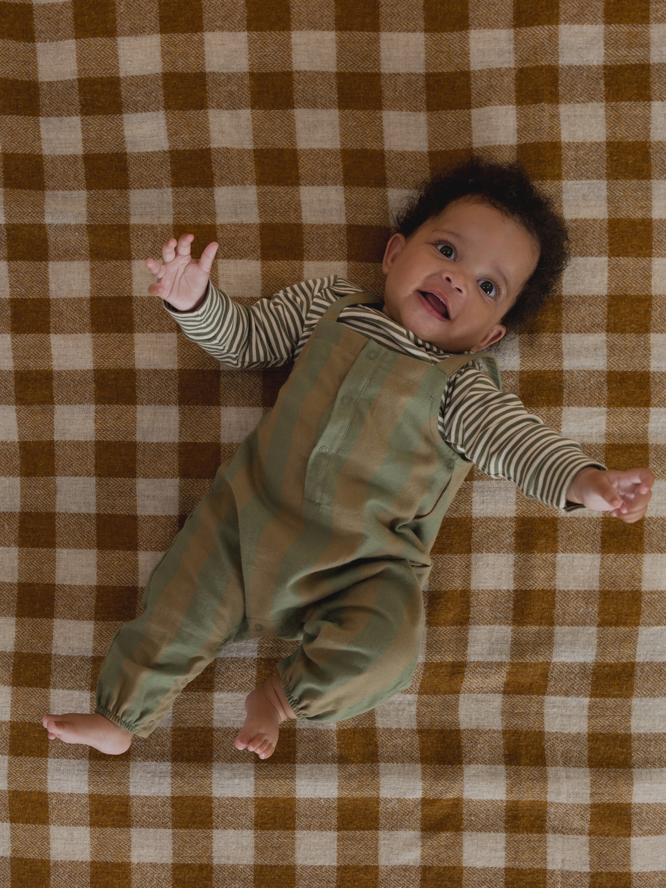 <Organic zoo> Woodland Stripes Salopette