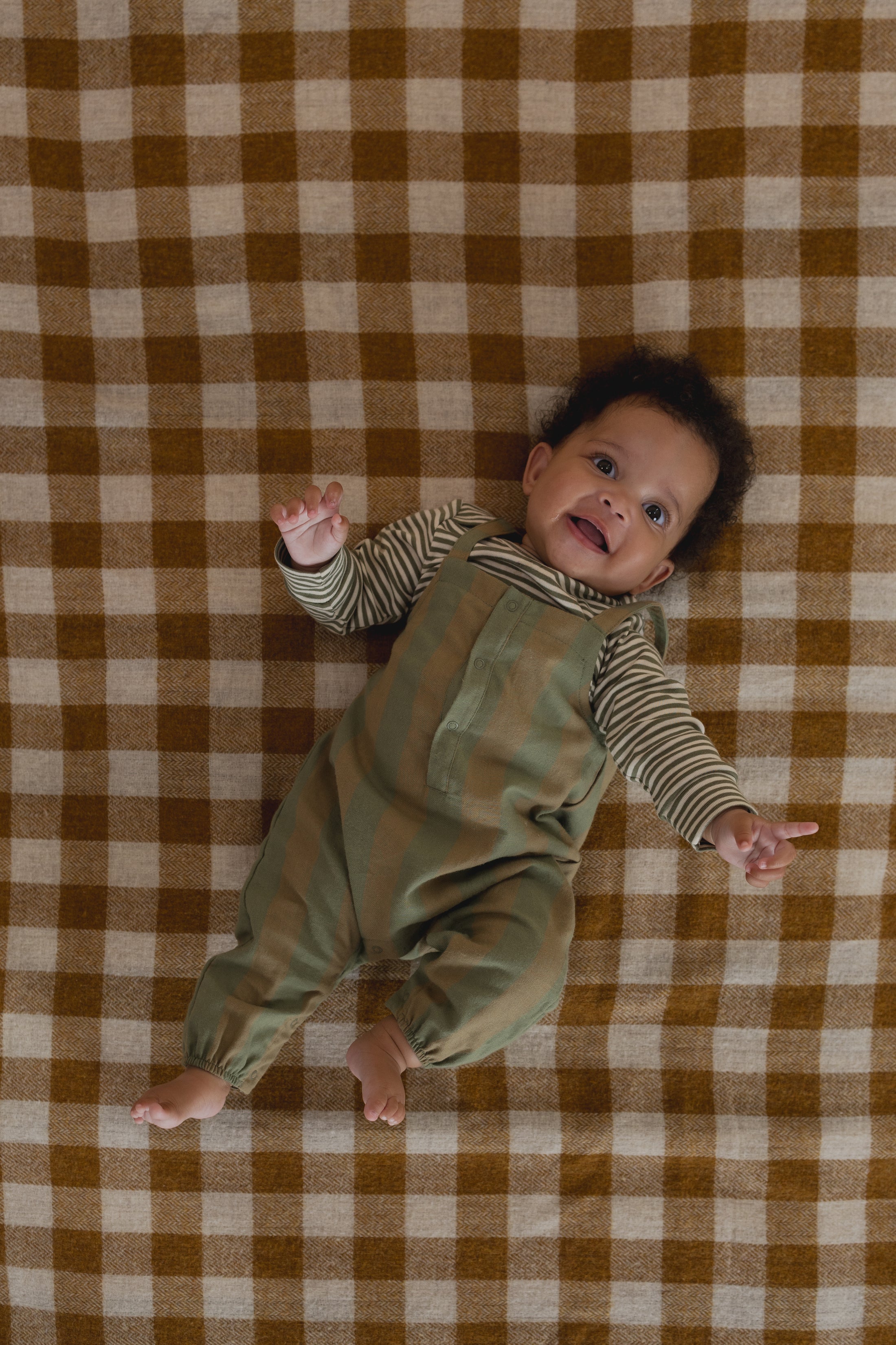 <Organic zoo> Woodland Stripes Salopette