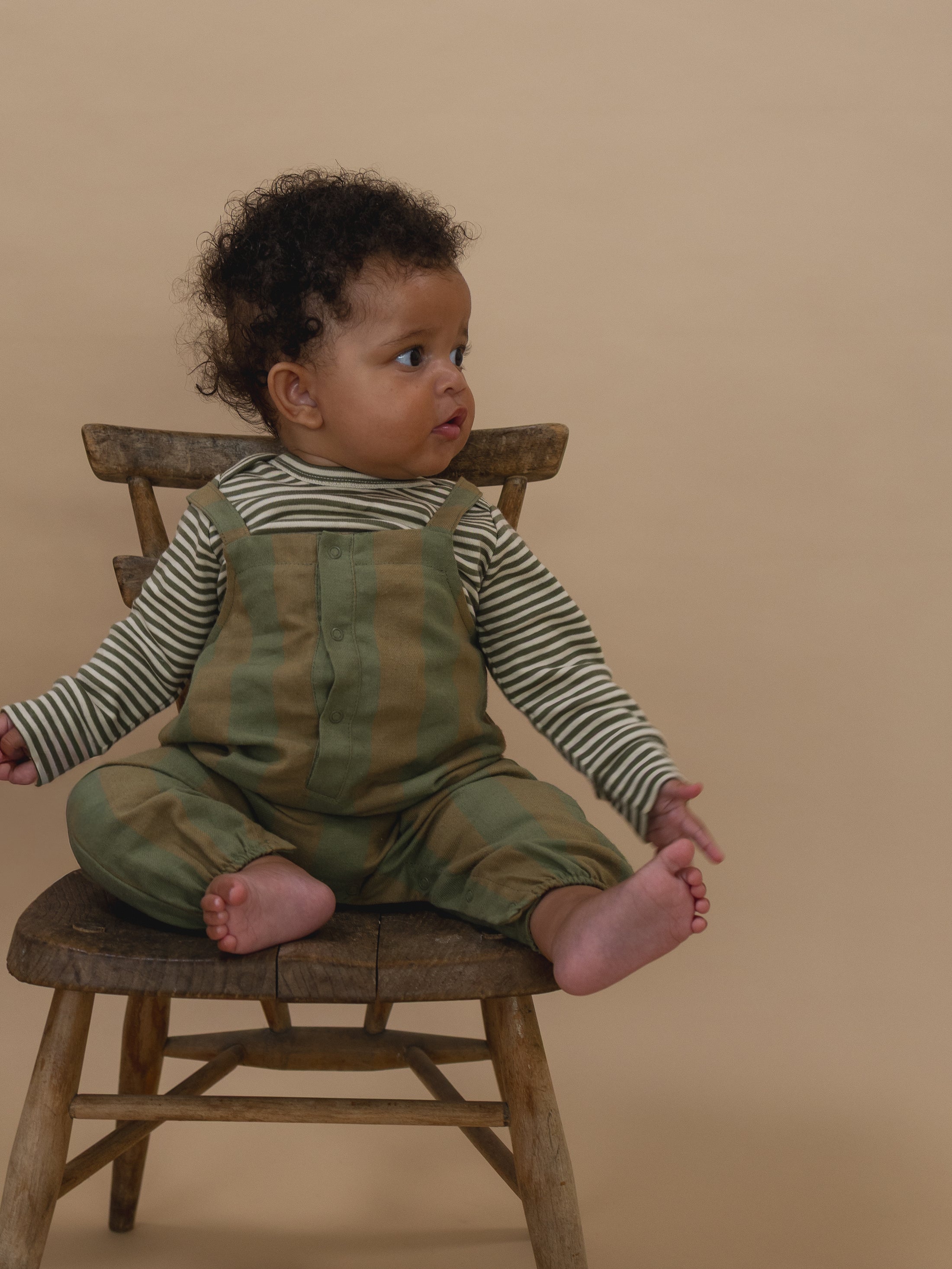 <Organic zoo> Woodland Stripes Salopette