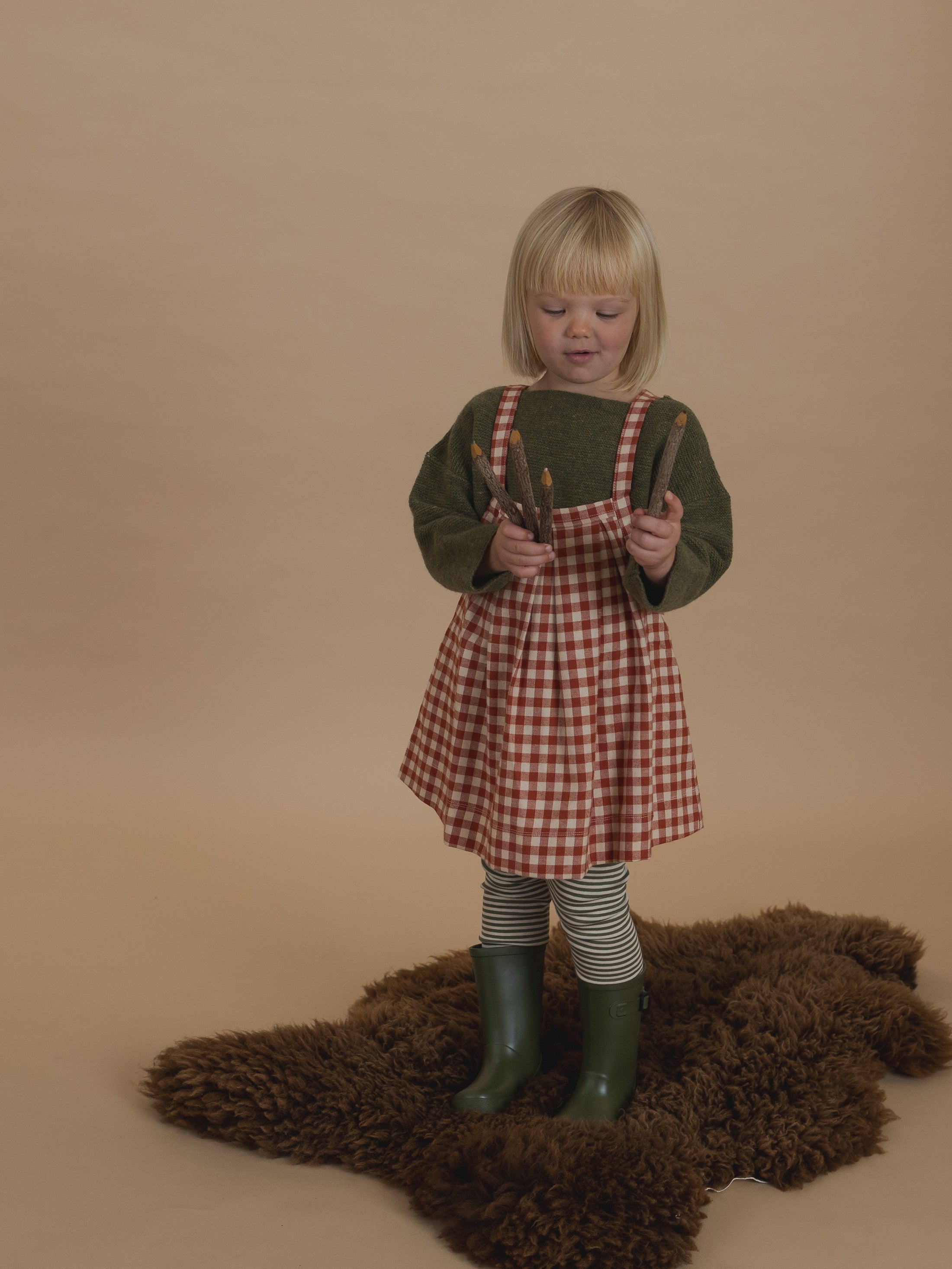 <Organic zoo> Paprika Gingham Tribe Skirt