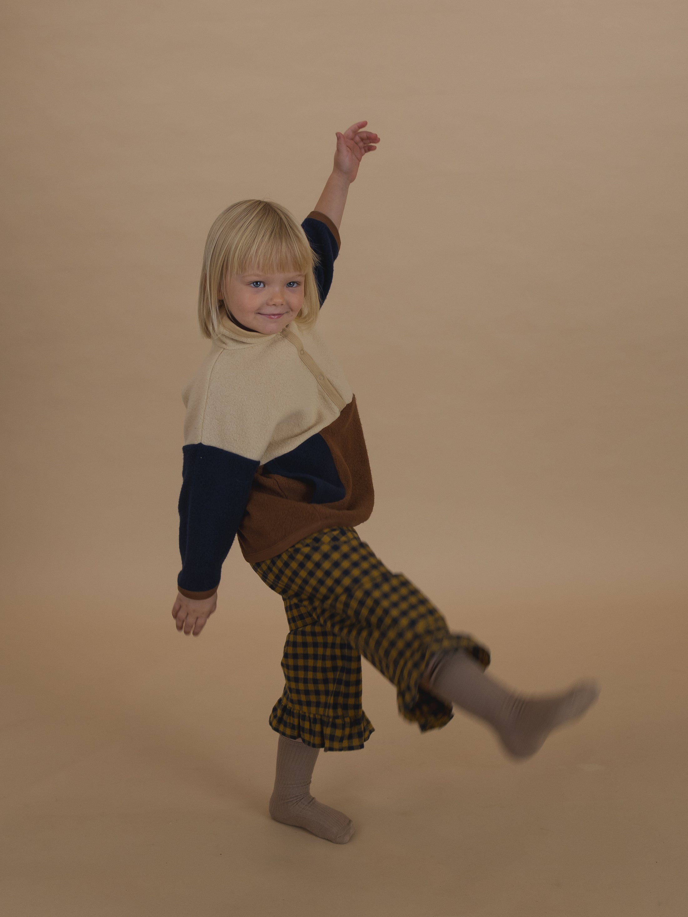 <Organic zoo> Blueberry Gingham Frill Culottes　