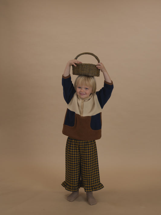 <Organic zoo> Blueberry Gingham Frill Culottes　