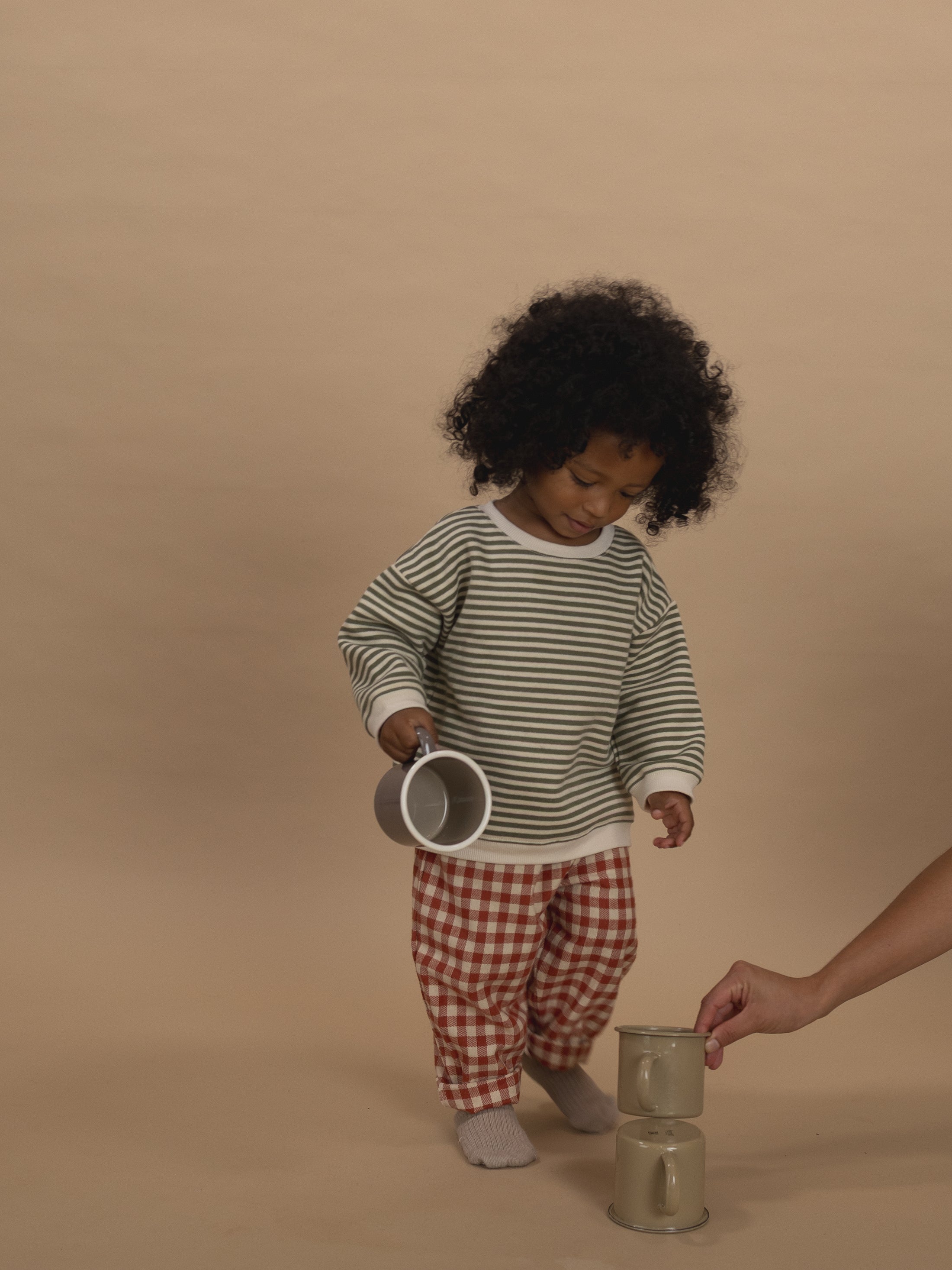 <Organic zoo> Paprika Gingham Carrot Pants　