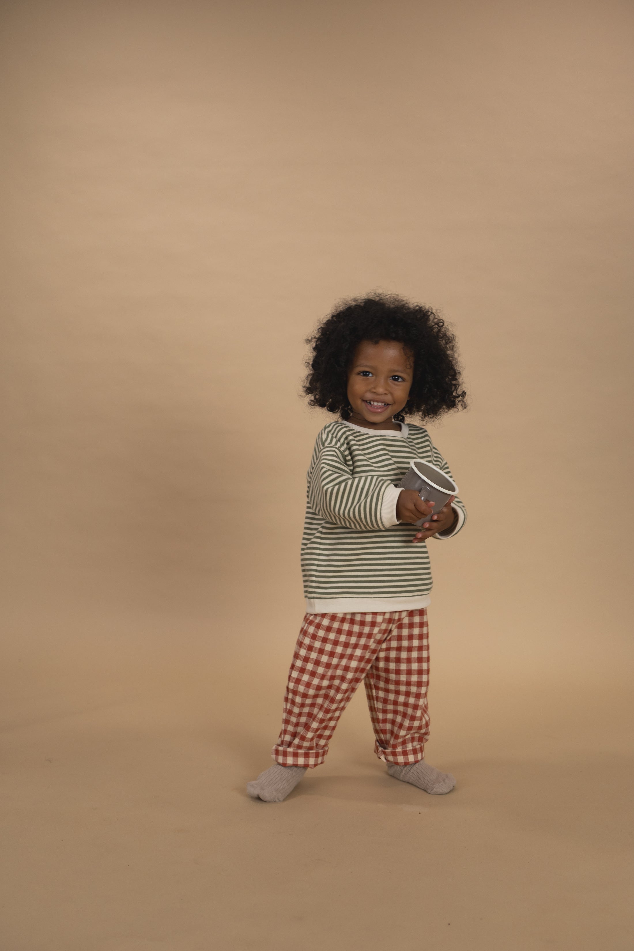 <Organic zoo> Paprika Gingham Carrot Pants　