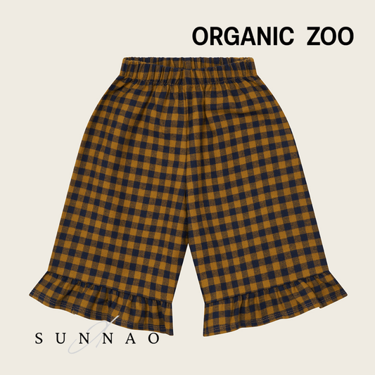 <Organic zoo> Blueberry Gingham Frill Culottes　