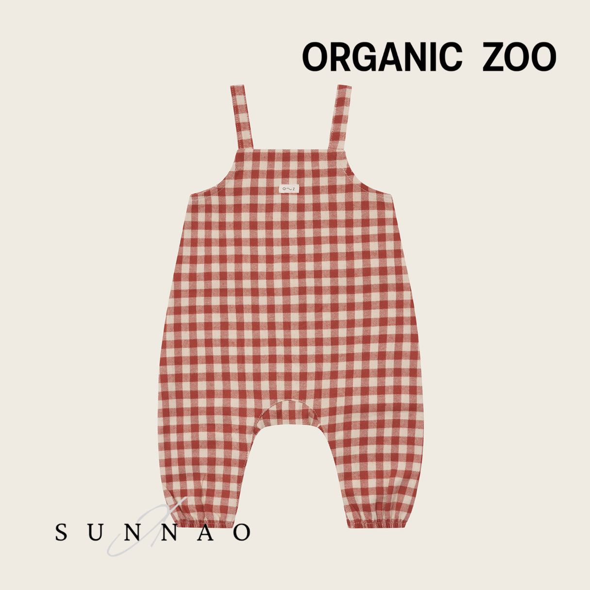 <Organic zoo> Paprika Gingham Salopette