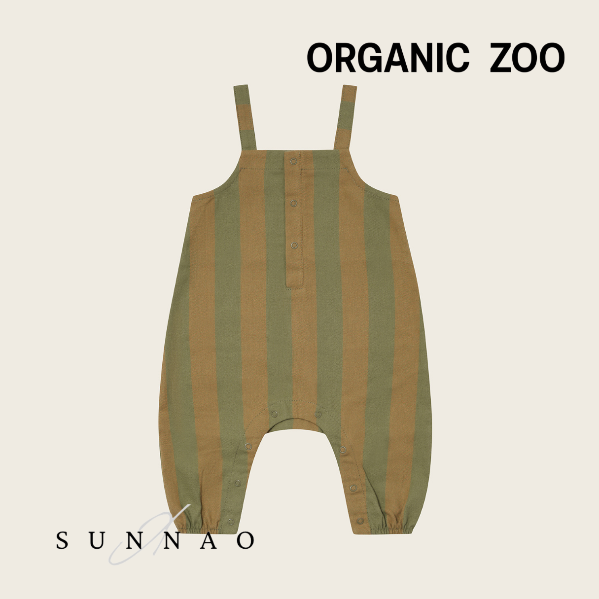 <Organic zoo> Woodland Stripes Salopette