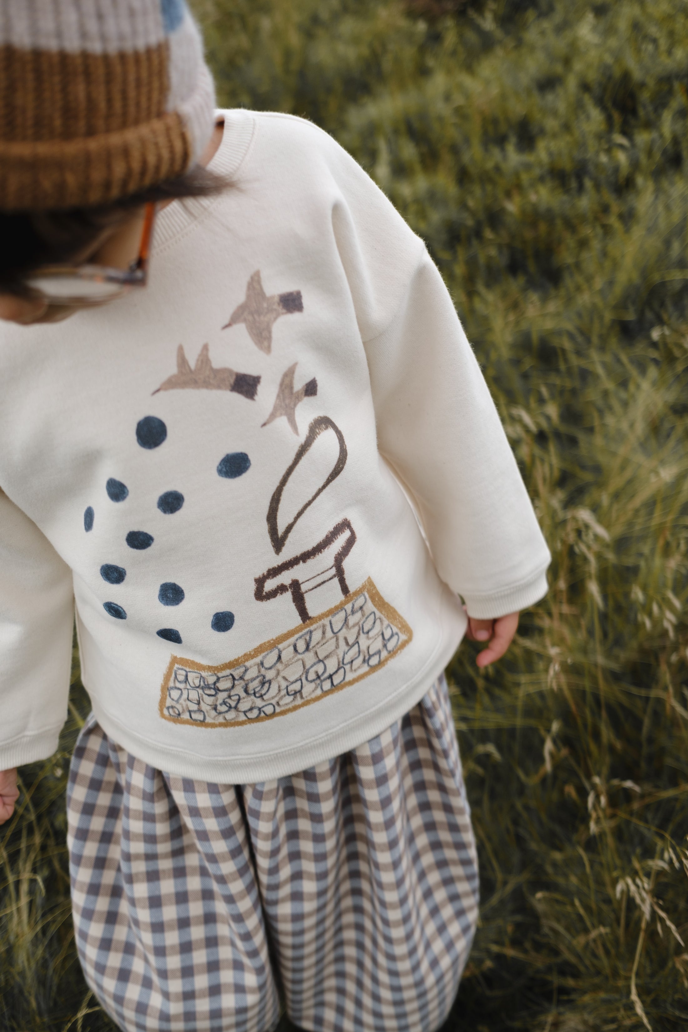 <Organic zoo> Rooftop Gathering Sweatshirt Undyed