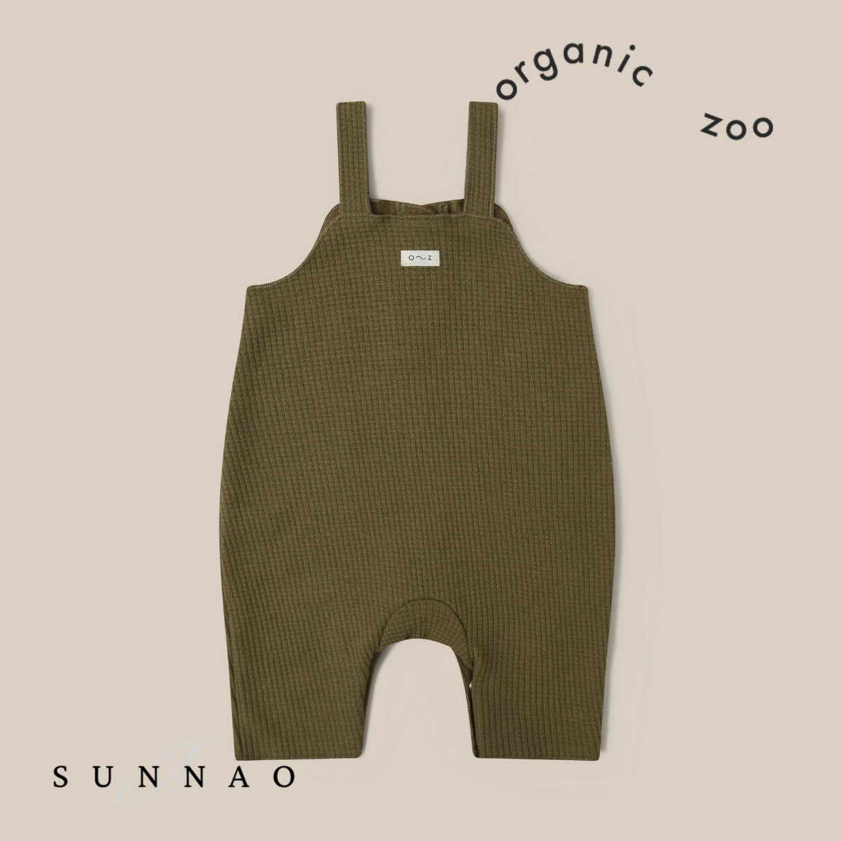 Organic zoo Olive Waffle Salopette (0M-12M)