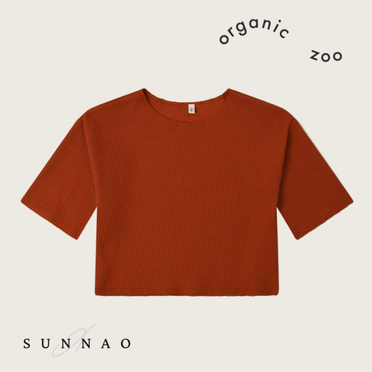 <Organic zoo>Paprika Waffle Boxy Sweatshirt