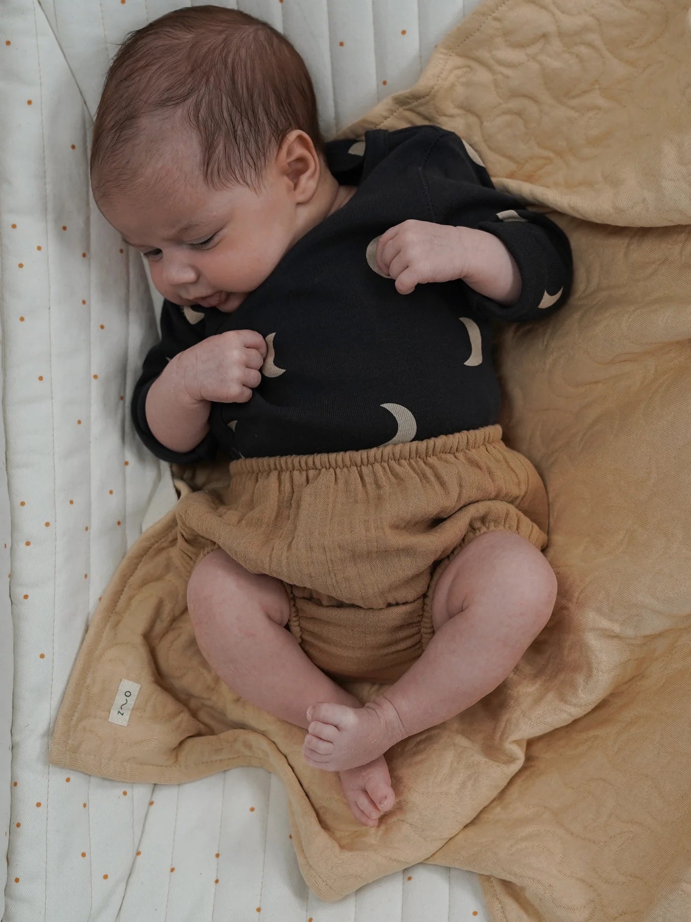 <Organic zoo>Charcoal Midnight Wrap Bodysuit（0-12M）