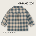 Load image into Gallery viewer, <Organic zoo> Fog Blue Gingham Lodge Shirt
