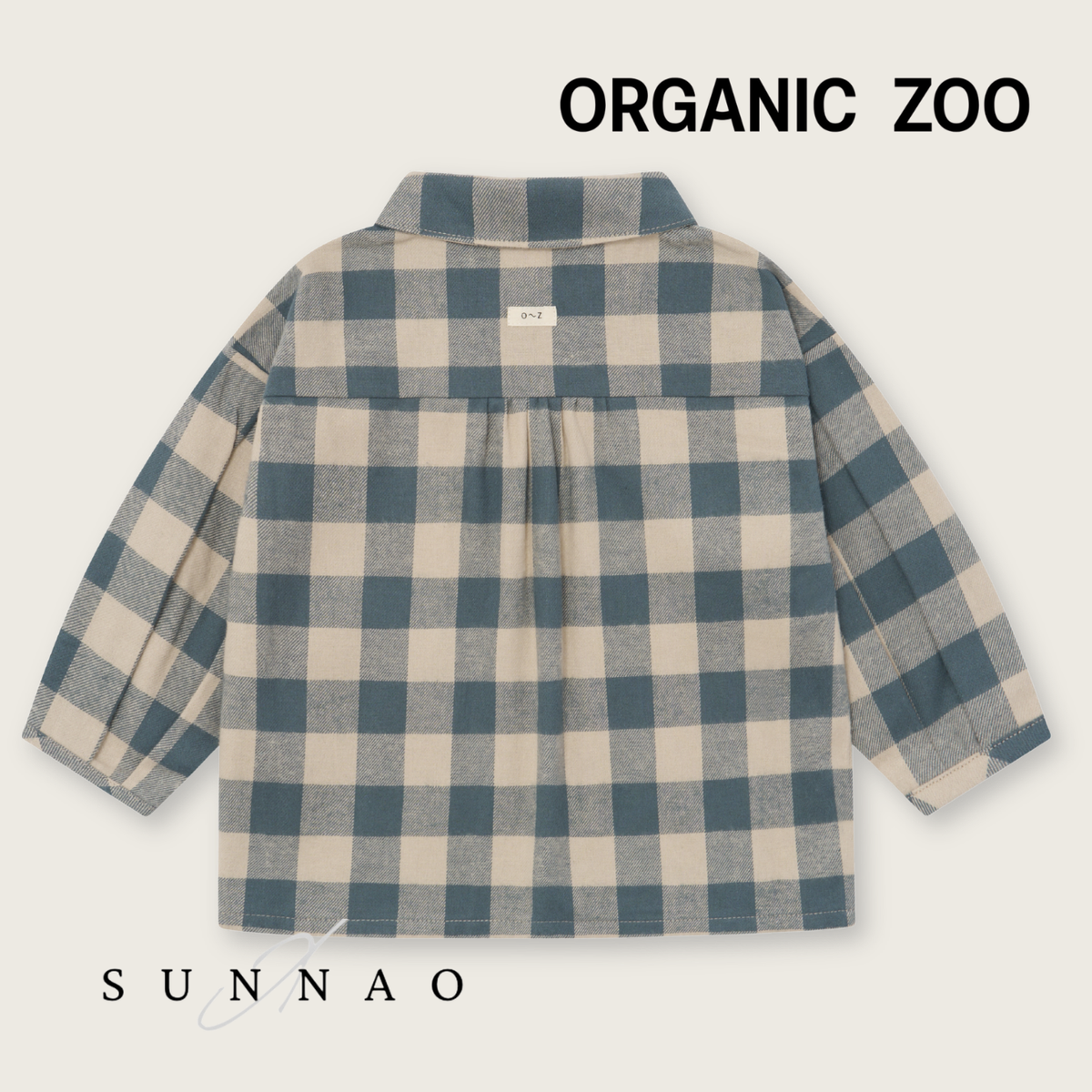 <Organic zoo> Fog Blue Gingham Lodge Shirt