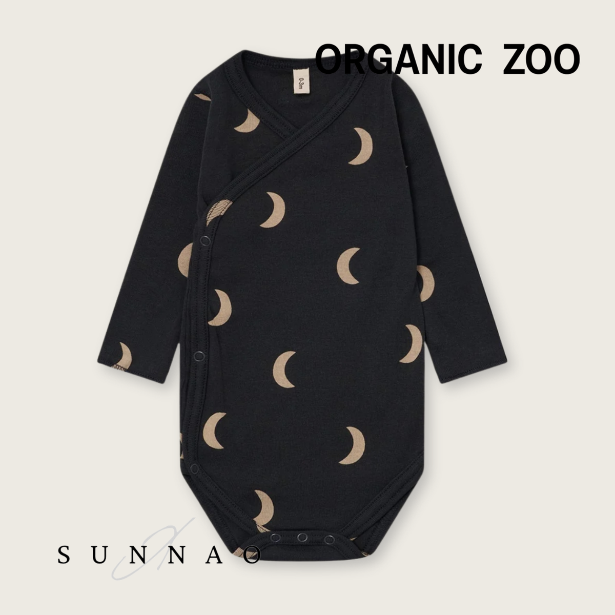 <Organic zoo> Charcoal Midnight Wrap Bodysuit
