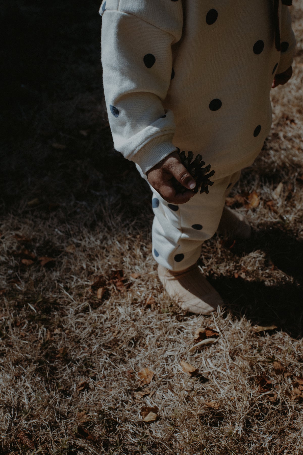 <Organic zoo> Fog Blue Dots Sweatshirt