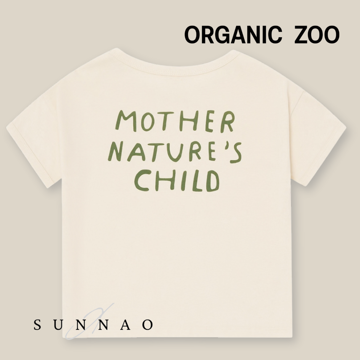 <Organic zoo> Mother Nature's Child Boxy T-Shirt  - DROP1　