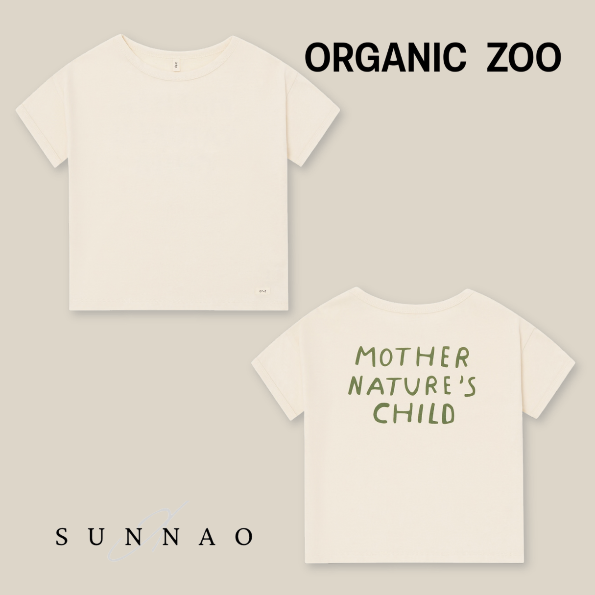 <Organic zoo> Mother Nature's Child Boxy T-Shirt  - DROP1　