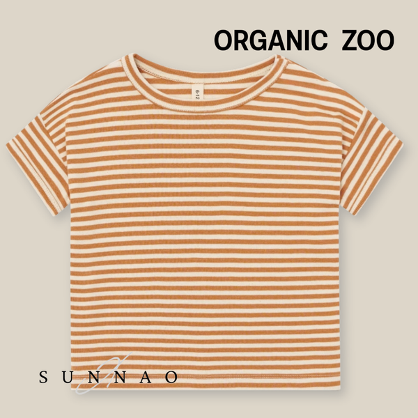 <Organic zoo> Copper Stripes Boxy T-Shirt - DROP1　