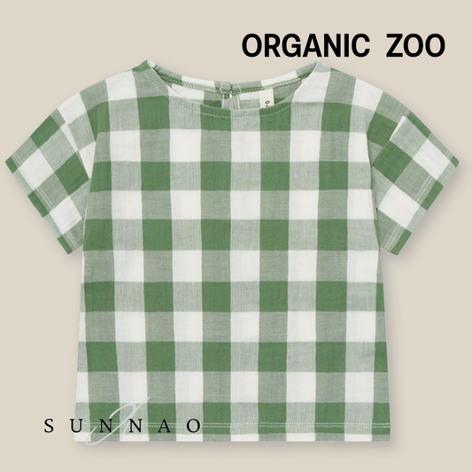 <Organic zoo> Dill Gingham Boxy T-Shirt - DROP1