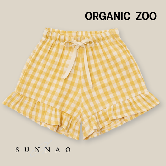 <Organic zoo> Honeycomb Gingham Frill Shorts - DROP1　