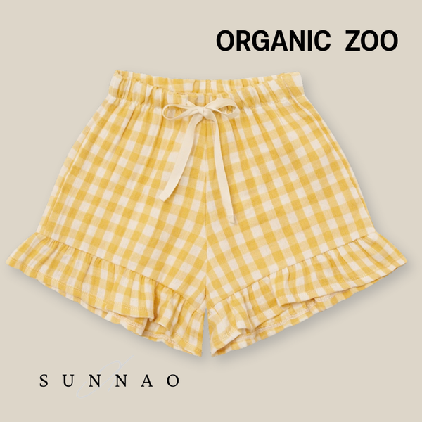 <Organic zoo> Honeycomb Gingham Frill Shorts - DROP1　