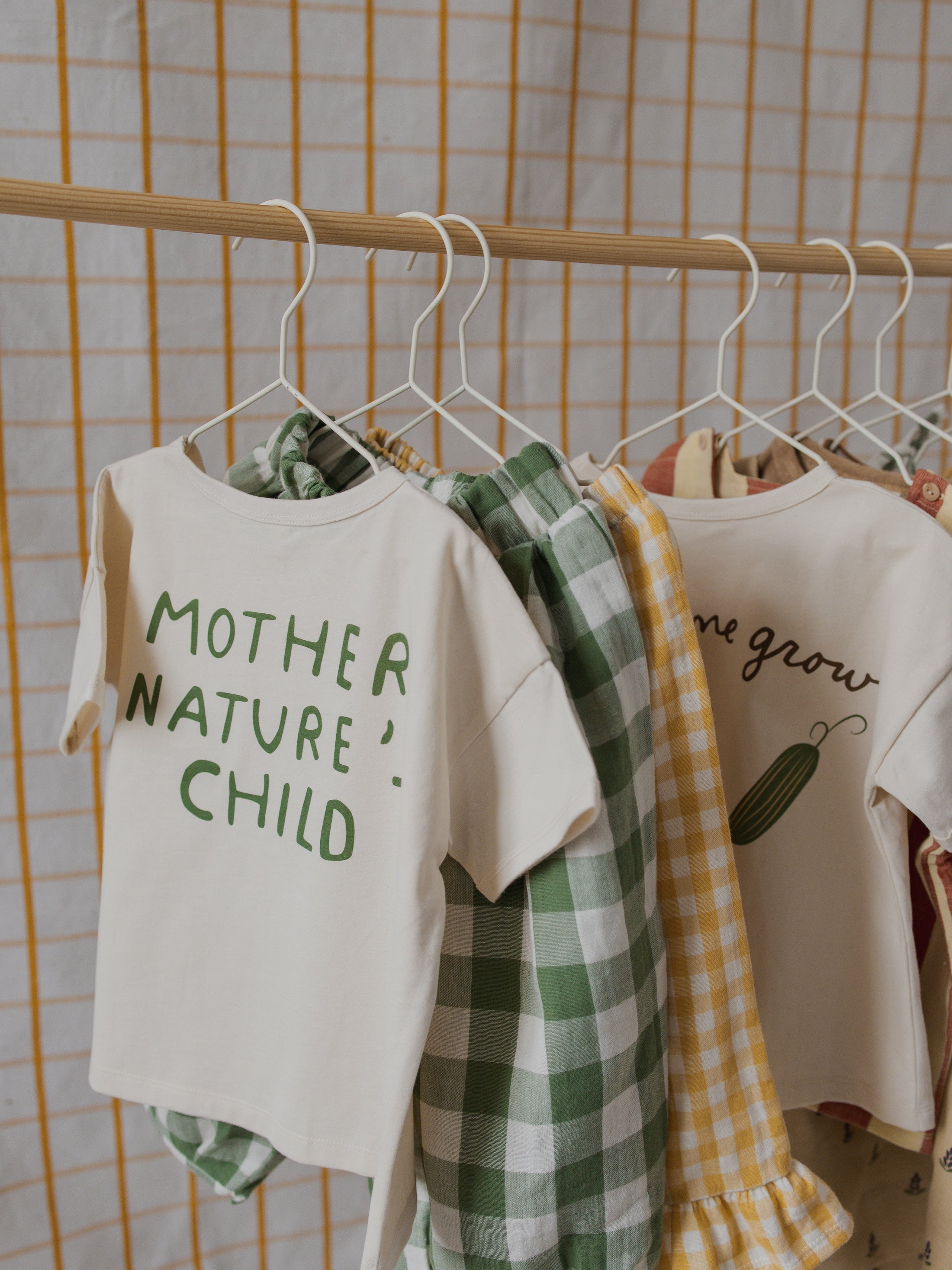 <Organic zoo> Dill Gingham Resort Pants - DROP1　