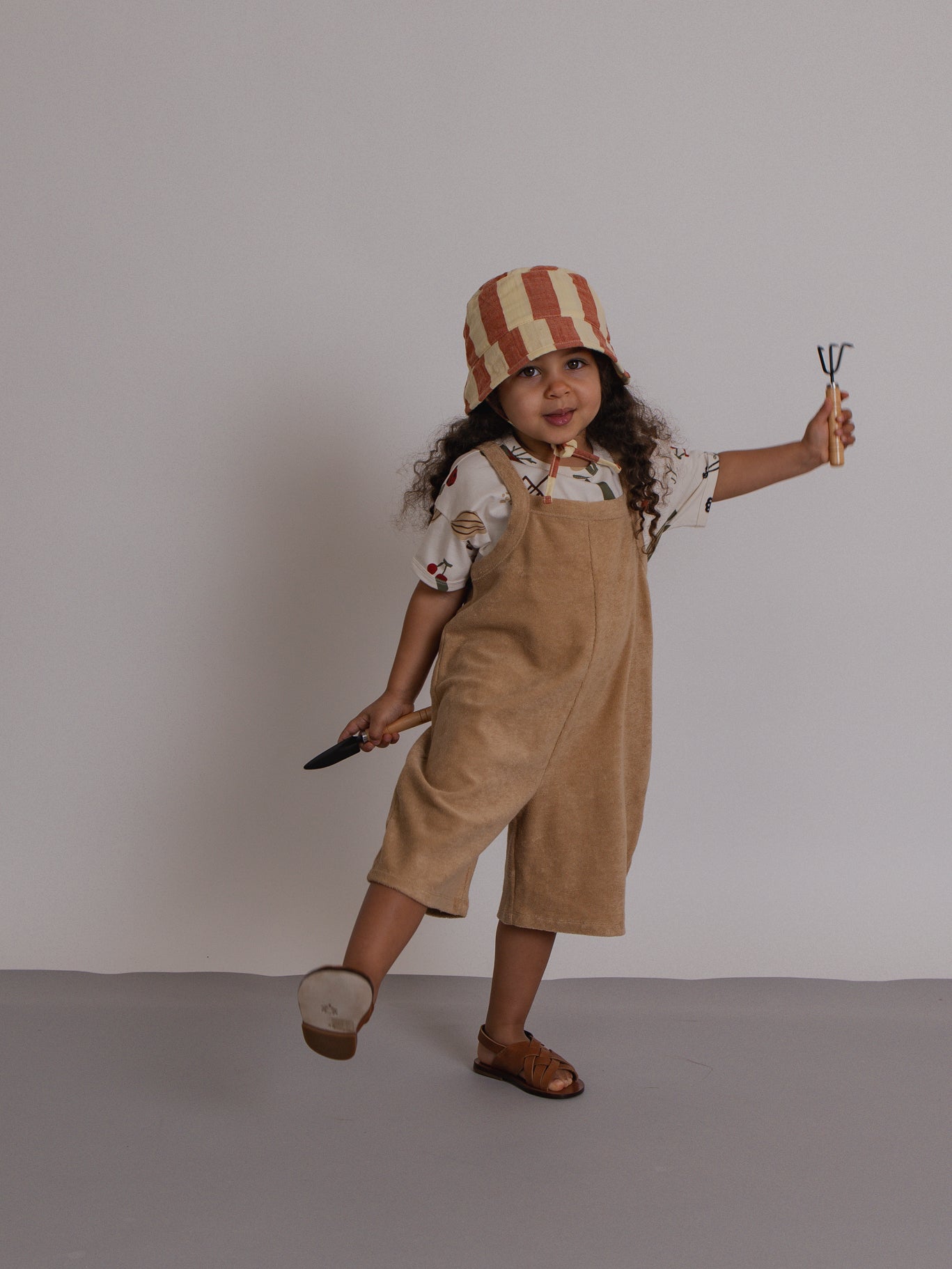 <Organic zoo> Tomato Stripes Bucket Sun Hat - DROP1　