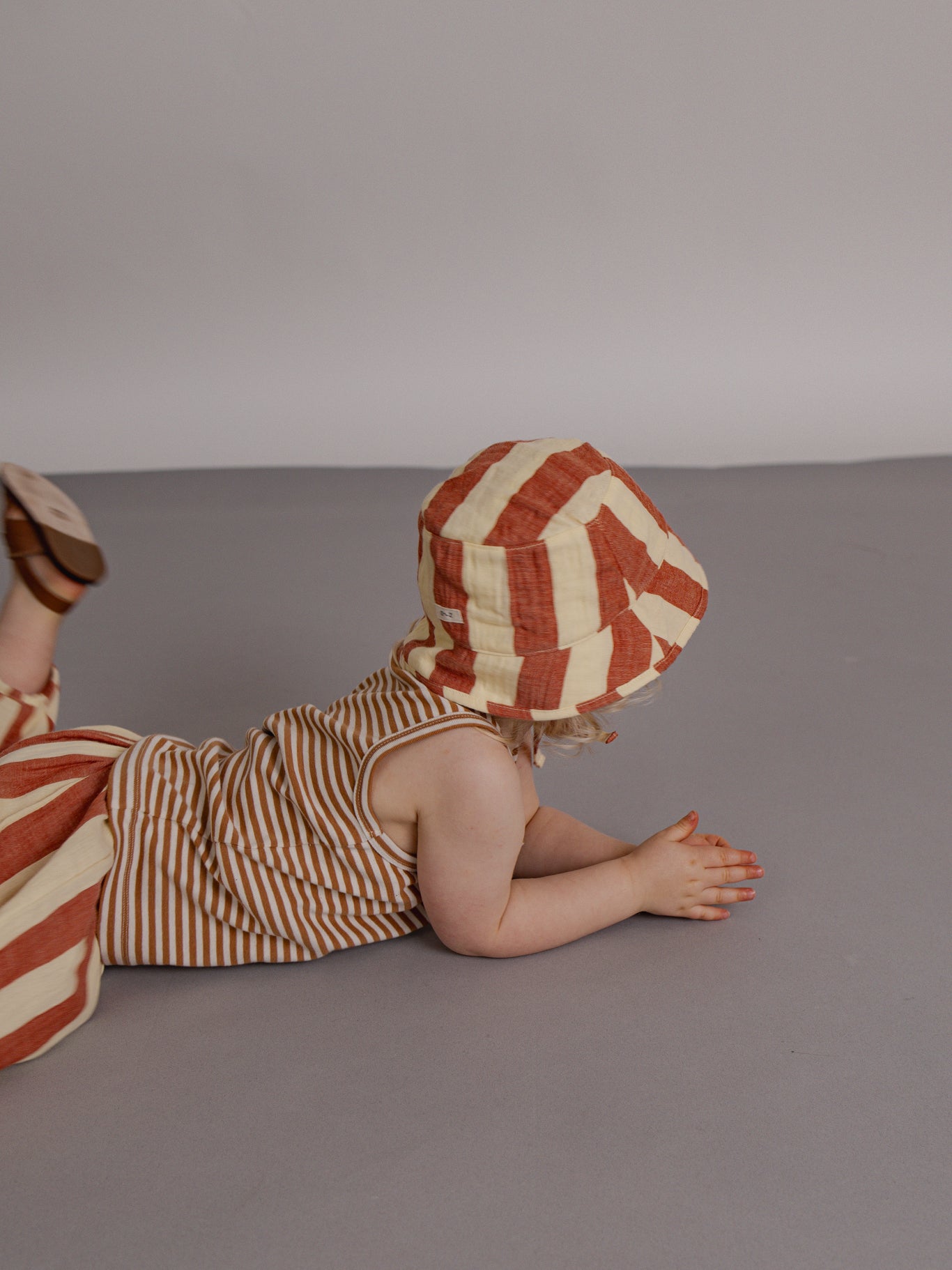 <Organic zoo> Tomato Stripes Bucket Sun Hat - DROP1　