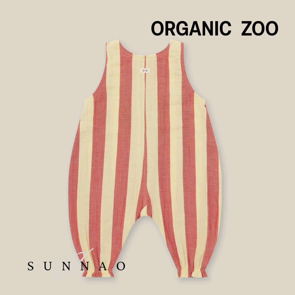 <Organic zoo> Tomato Stripes Jumpsuit - DROP1