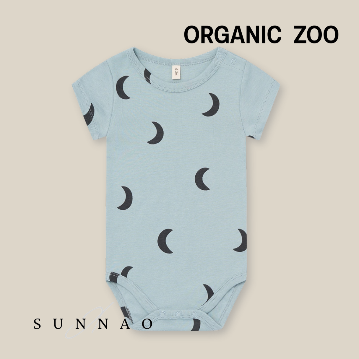 <Organic zoo> River Midnight Short Sleeve Bodysuit - DROP1　