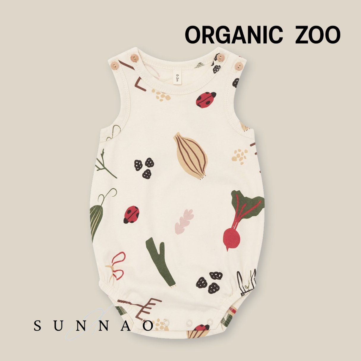 <Organic zoo> Grow & Gather Sleeveless Bodysuit - DROP1　