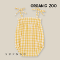 Load image into Gallery viewer, <Organic zoo> Honeycomb Gingham Spaghetti Bodysuit - DROP1　
