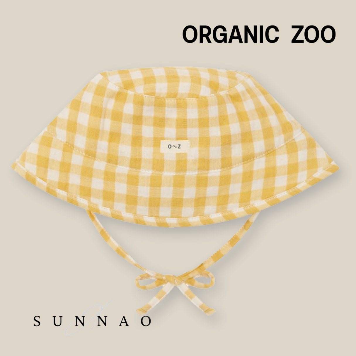 <Organic zoo> Honeycomb Gingham Bucket Sun Hat - DROP1