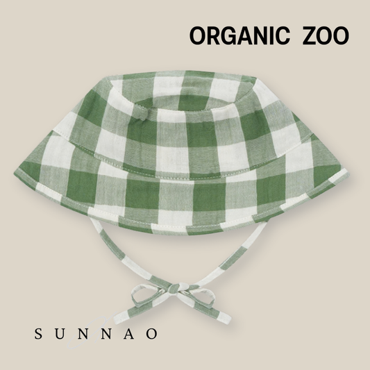 <Organic zoo> Dill Gingham Bucket Sun Hat - DROP1