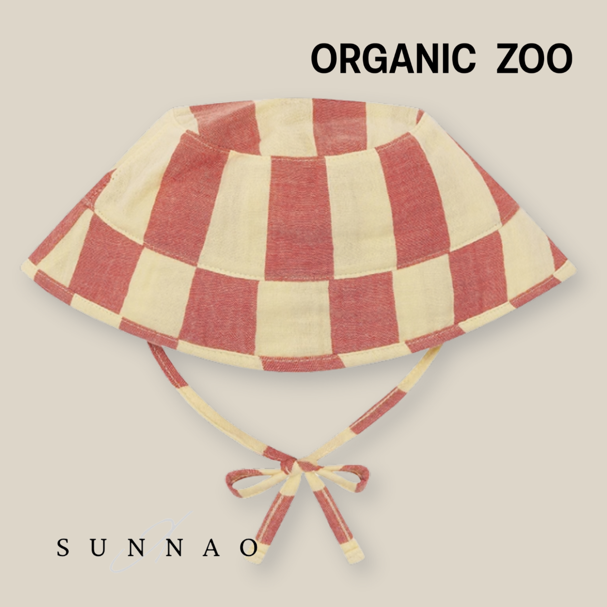 <Organic zoo> Tomato Stripes Bucket Sun Hat - DROP1　