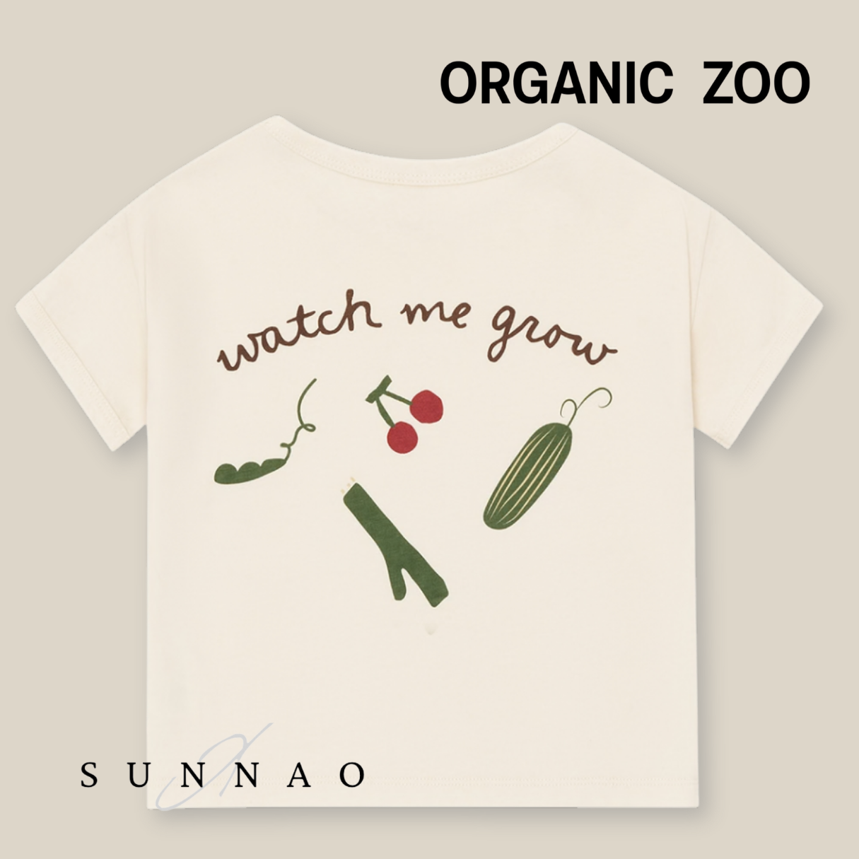 <Organic zoo> Watch Me Grow Boxy T-Shirt - DROP1　
