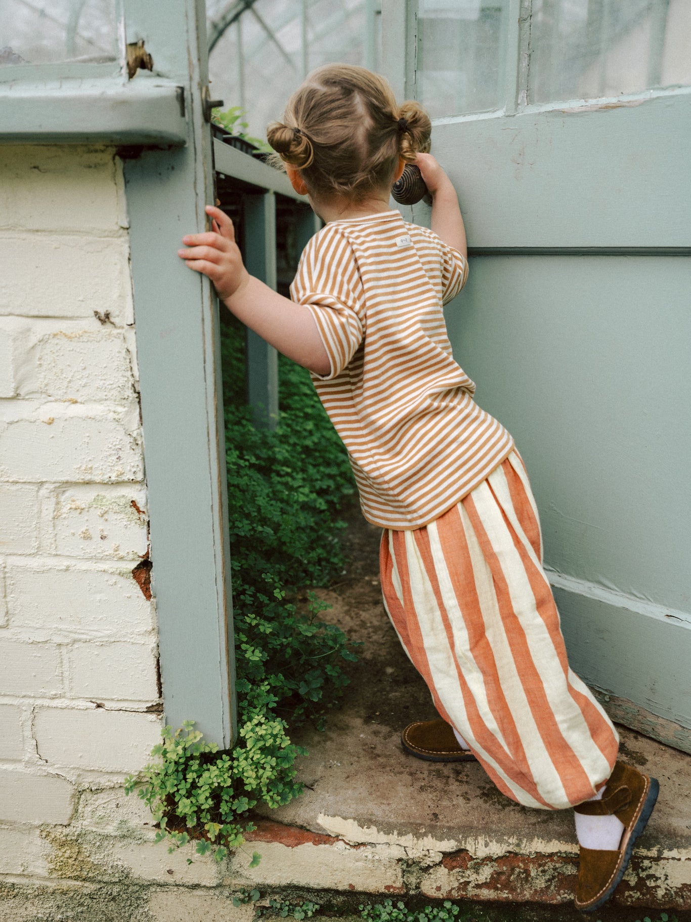 <Organic zoo> Copper Stripes Boxy T-Shirt - DROP1　