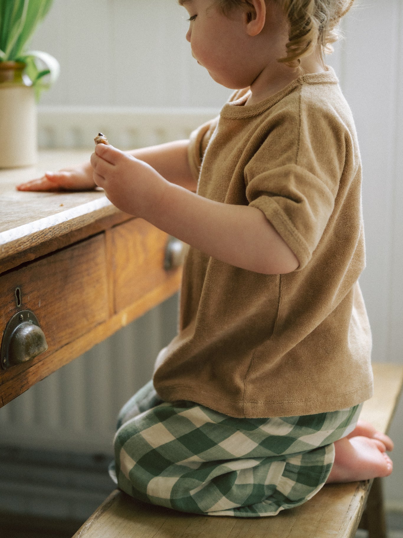<Organic zoo> Wheat Terry Boxy T-Shirt - DROP1