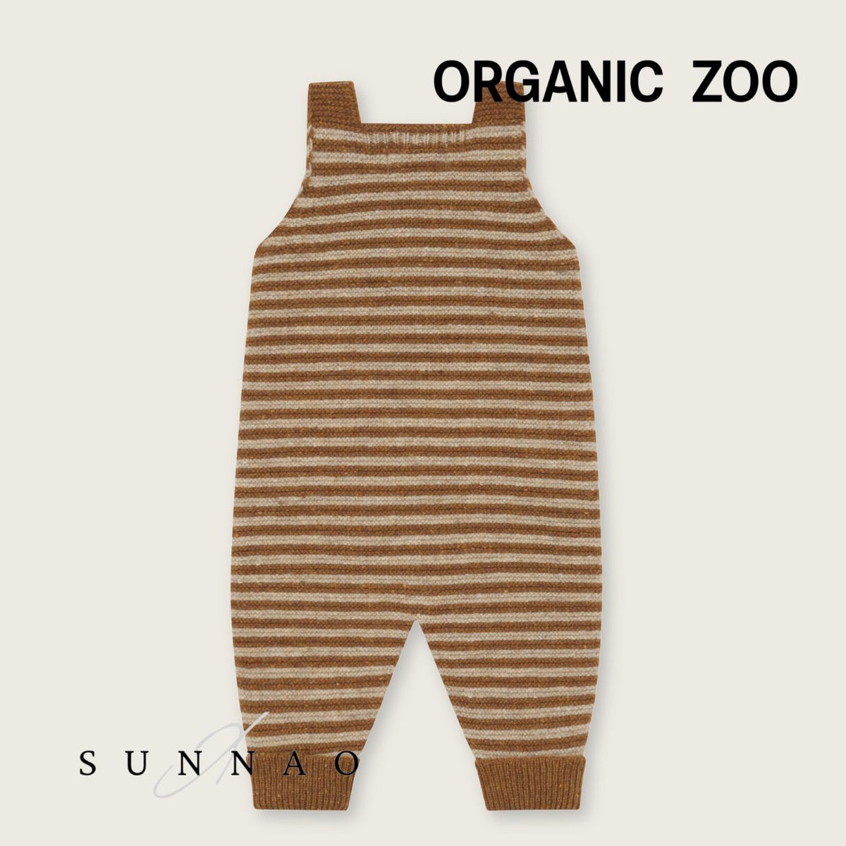<Organic zoo> Chestnut Stripes Wool Salopettes