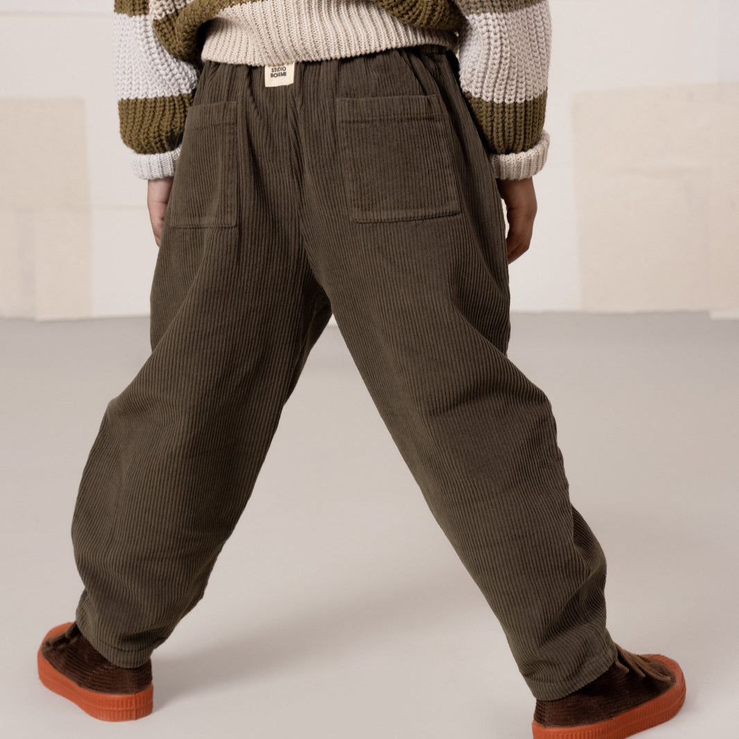 <STUDIO BOHEME PARIS> CARROT PANTS - DARK TAUPE
