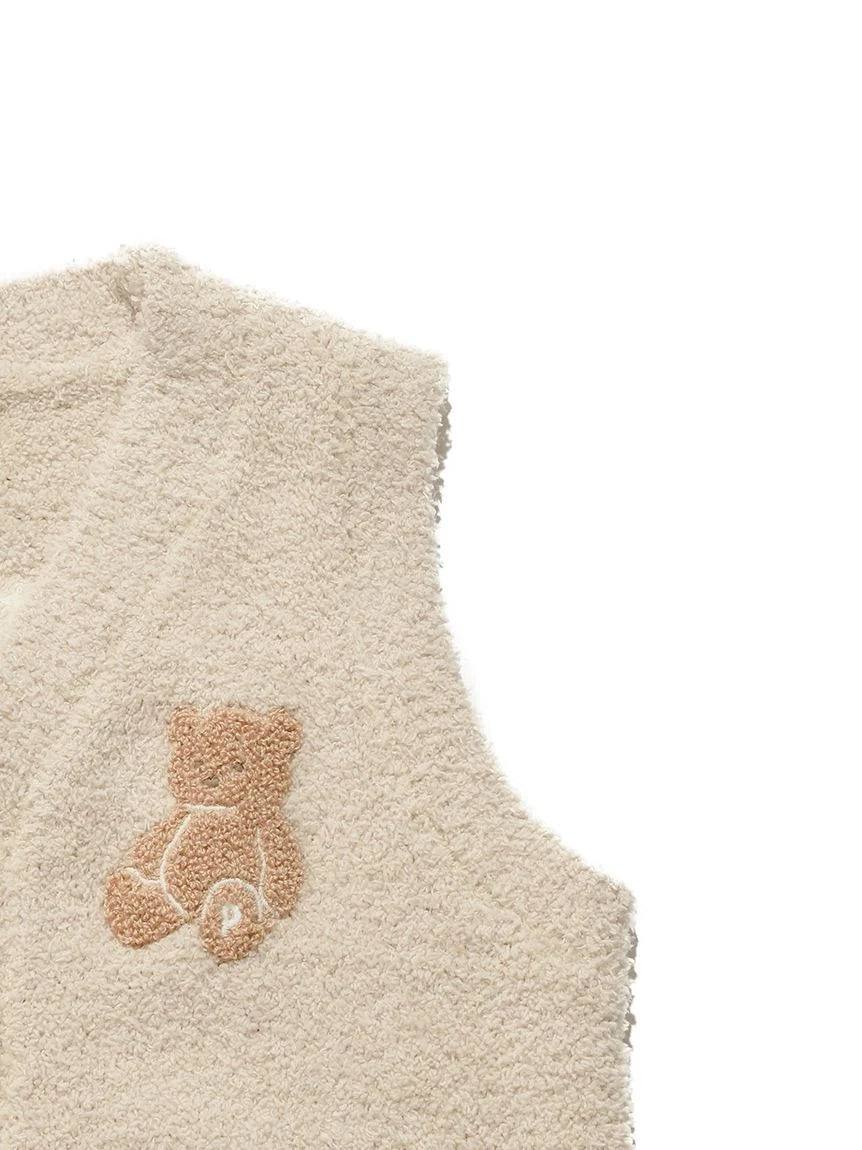 <gelato pique> BABY POWDER BEAR VEST